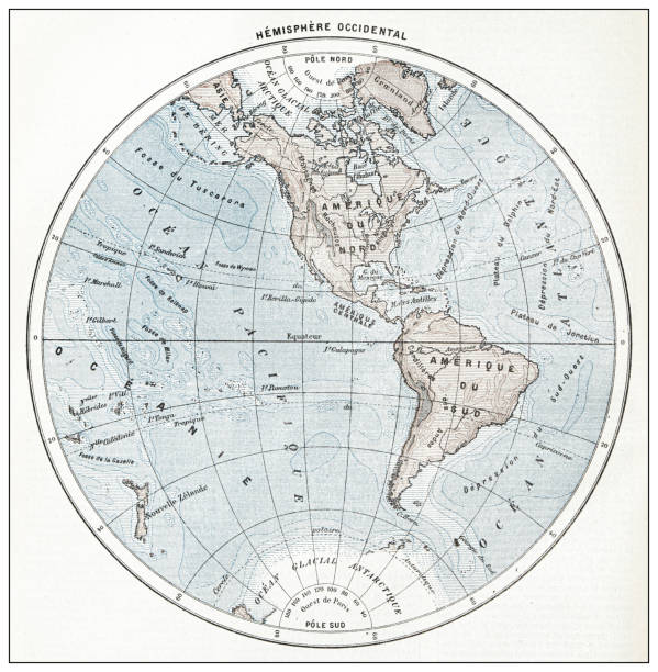 istock Antique French map of America 1362733055