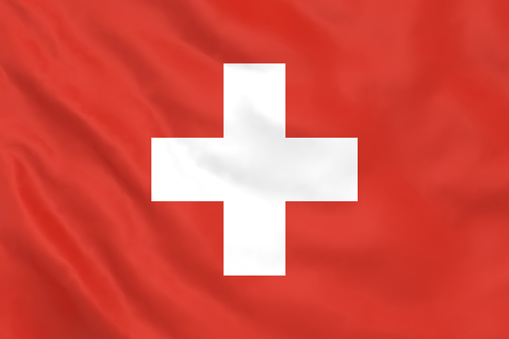 Switzerland flag waving