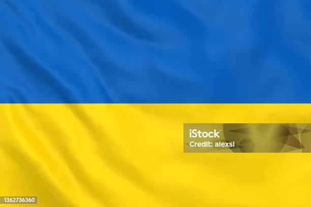 Ukraine Flag Waving Stock Photo - Download Image Now - Ukraine, Flag, Ukrainian Flag