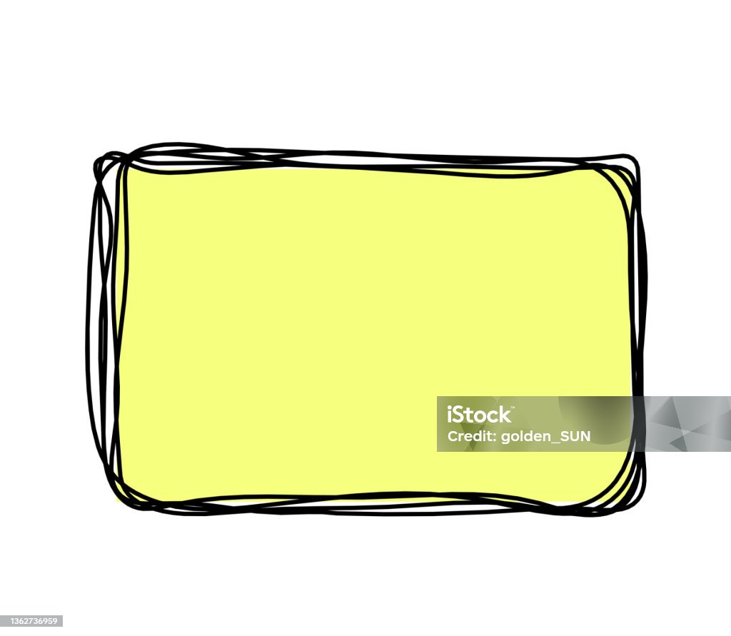 Rectangle Line Colored Abstract Color Rectangle As Line Drawing On White As Background Stock ...