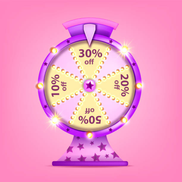 illustrations, cliparts, dessins animés et icônes de jeu de roue de vente de loterie chanceux 3d, roulette vectorielle offre spéciale fortune round jackpot, concept de gain. - roulette wheel illustrations