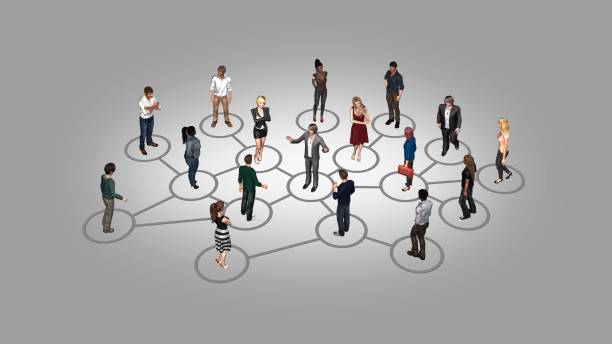 istock Network connected business persons - team management and community concept 1362739311