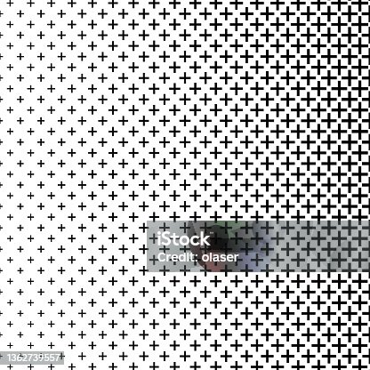 istock Gradient pattern of plus shapes 1362739557