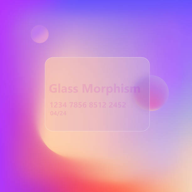 すりガラスの効果を持つイラスト。新しいトレンド。ガラスのモーフィズム。 - backgrounds transparent circle purple点のイラスト素材／クリップアート素材／マンガ素材／アイコン素材