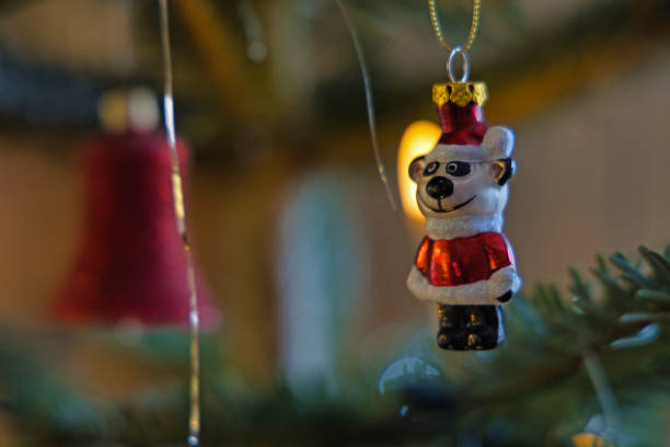 istock glass panda bear christmas decoration is hanging on a christmas tree 1362747869