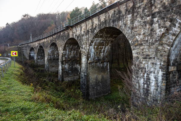 istock Old stone arched bridge-viaduct, Ternopil region, Ukraine 1362758743