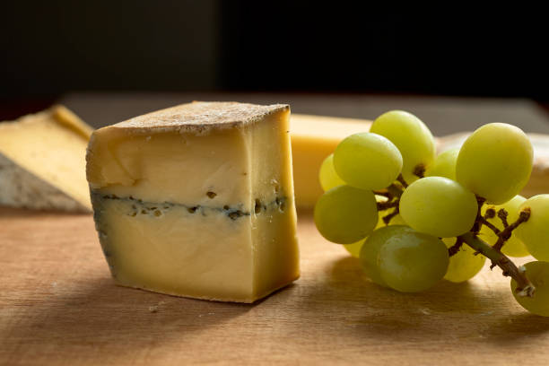 istock Piece of Morbier cheese. 1362761411