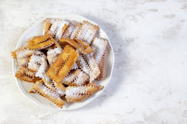 Carnival sweets. Italian food. stock photo