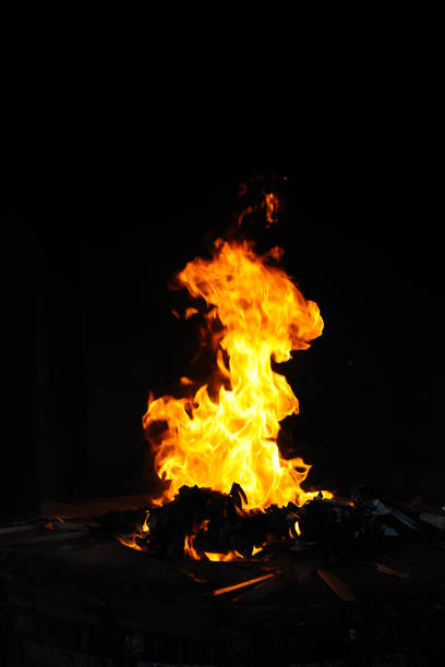 istock Fire in foundry furnace 136277302