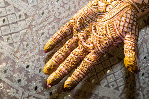 istock Drawing Henna Art on Indian Bride 1362773074