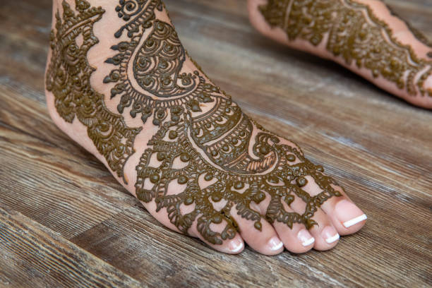istock Drawing Henna Art on Indian Bride 1362773157