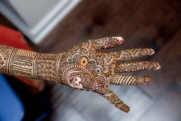 istock Drawing Henna Art on Indian Bride 1362773755