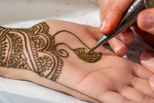 istock Drawing Henna Art on Indian Bride 1362773794