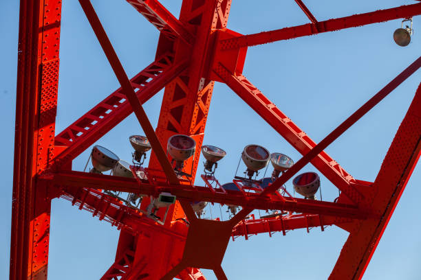 istock Red Tower - Steel with lights 1362773859