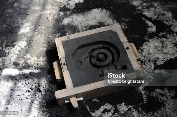 Sand Mold In Foundry Stock Photo - Download Image Now - Black Color, Close-up, Dirty