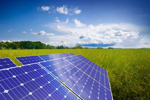 Solar panels as a eco energy concept