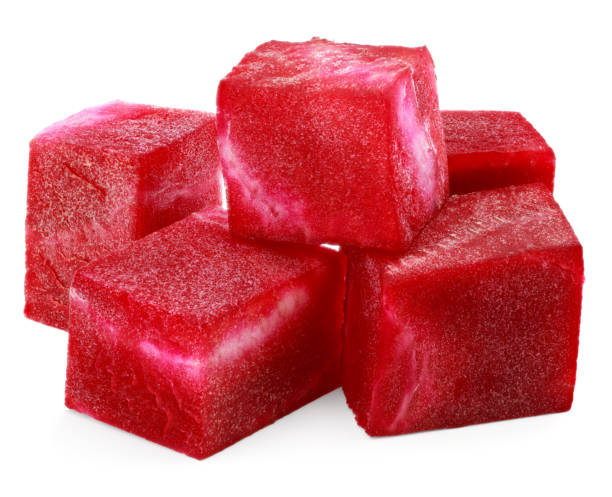 istock pieces of beetroot isolated on white background. clipping path 1362779535