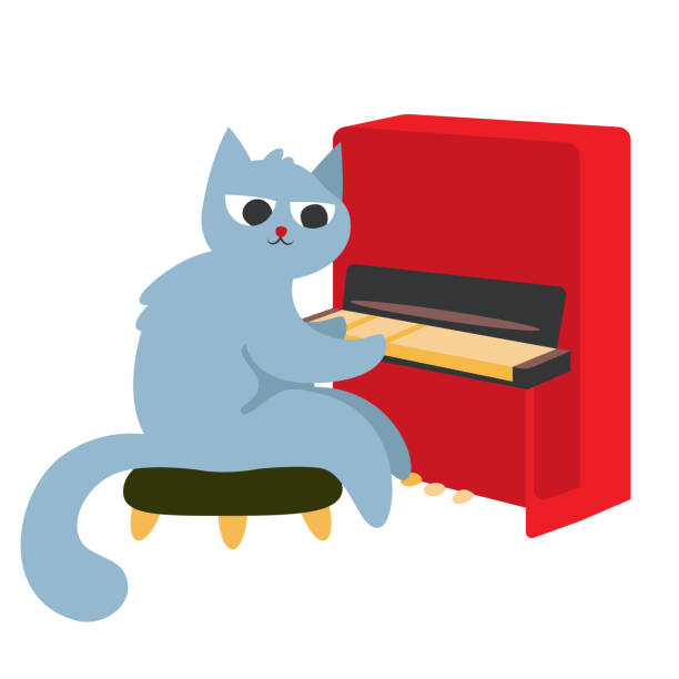 490+ Cat Playing Piano Stock Illustrations, Royalty-Free Vector