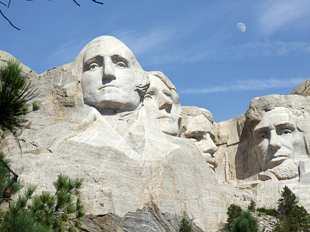 национальный мемориал гора рашмор - mt rushmore national monument usa south dakota president стоковые фото и изображения