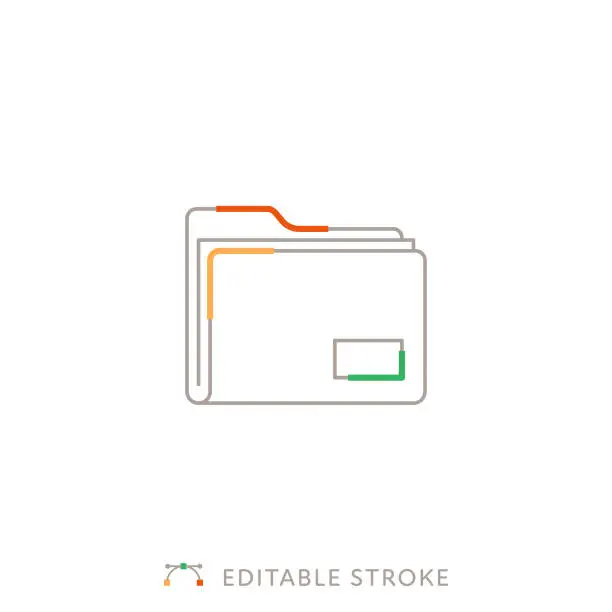 Vector illustration of Resources Multicolor Line Icon with Editable Stroke