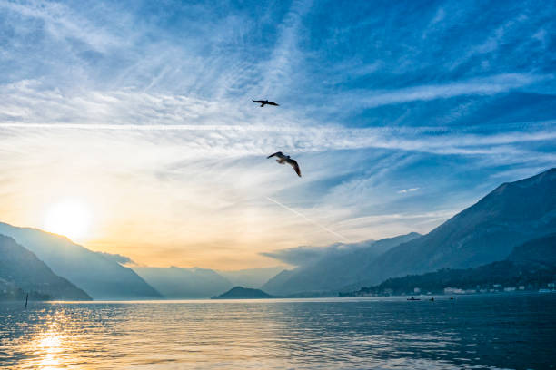 istock Sunset on lake como in Bellagio 1362789808