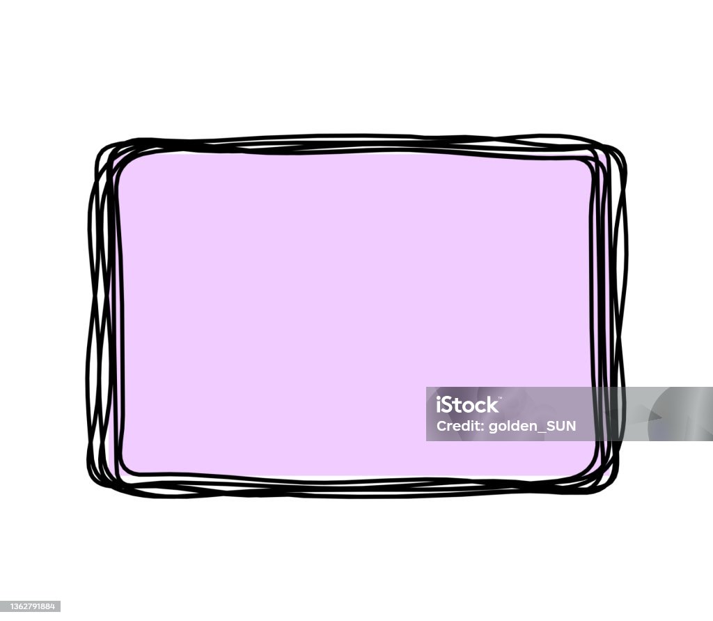 Rectangle Line Colored Abstract Color Rectangle As Line Drawing On White As Background Stock ...