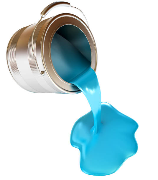 istock Blue splash pouring from bucket 1362794508