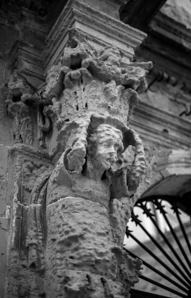 istock Barocco sculpture in Leccese stone on a column in Lecce, Italy 1362809061