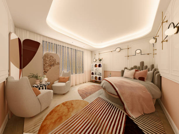 istock 3d render of modern child room, bedroom 1362812888