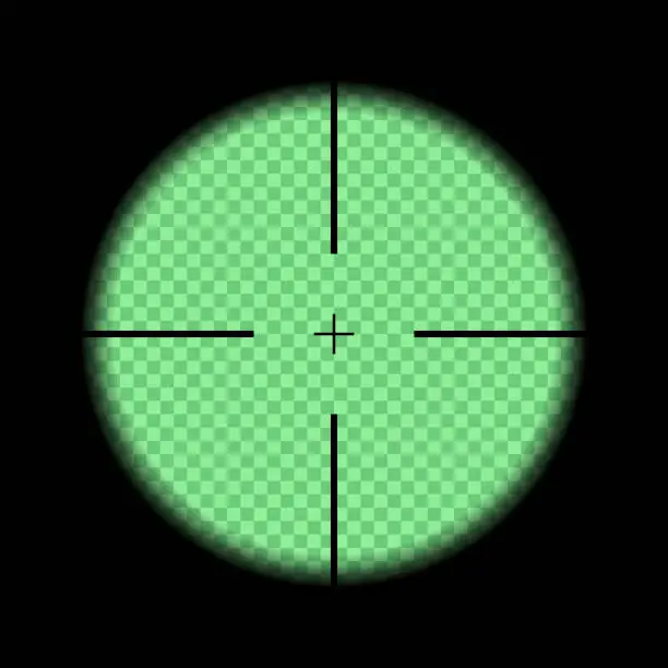 Vector illustration of Gun viewfinder scope.