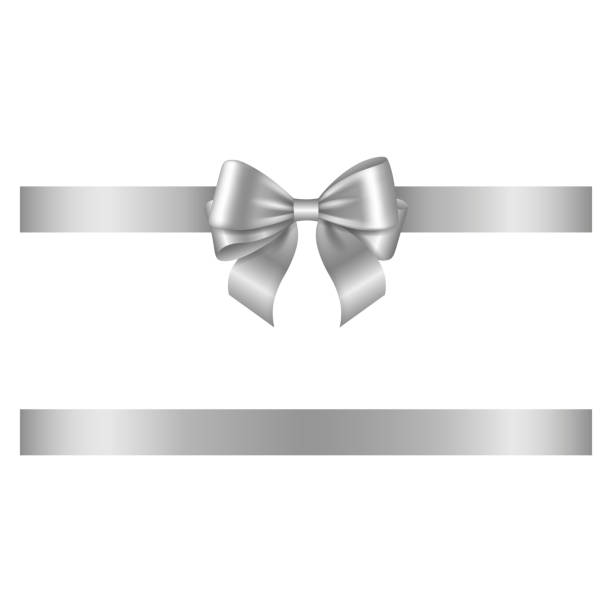 istock silver bow and ribbon for birthday and christmas decorations 1362814412