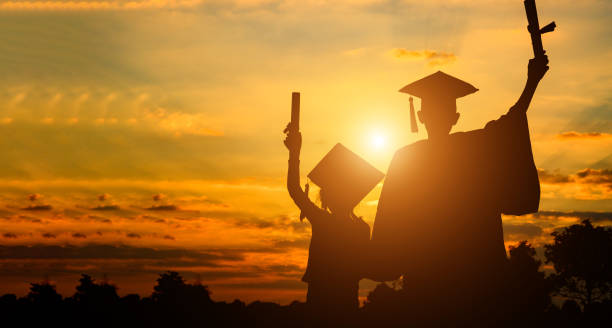 istock Silhouettes of students Celebration Education Graduation Student Success Learning Concept ceremony at university 1362815003