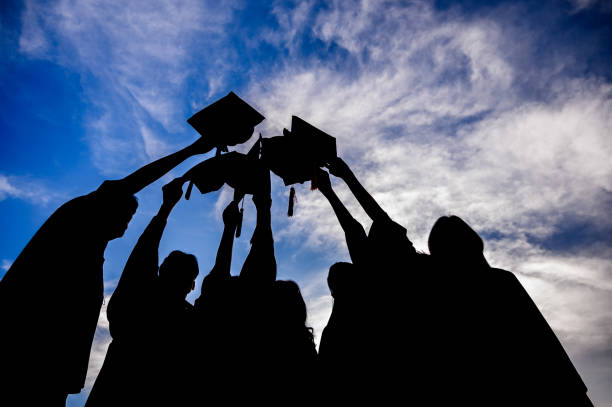 istock Silhouettes of students Celebration Education Graduation Student Success Learning Concept ceremony at university 1362815010