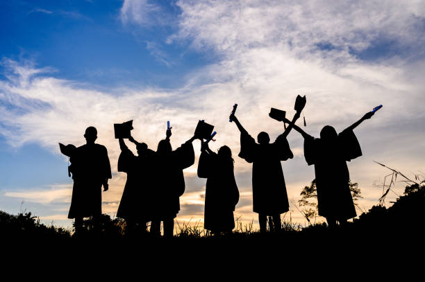istock Silhouettes of students Celebration Education Graduation Student Success Learning Concept ceremony at university 1362815528