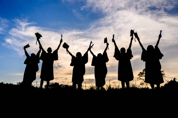 istock Silhouettes of students Celebration Education Graduation Student Success Learning Concept ceremony at university 1362815532