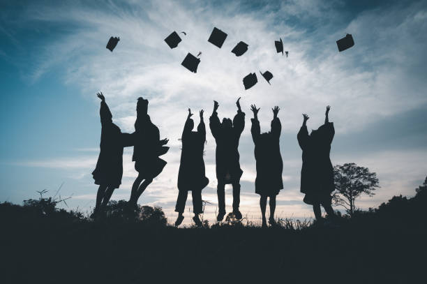 istock Silhouettes of students Celebration Education Graduation Student Success Learning Concept ceremony at university 1362815541