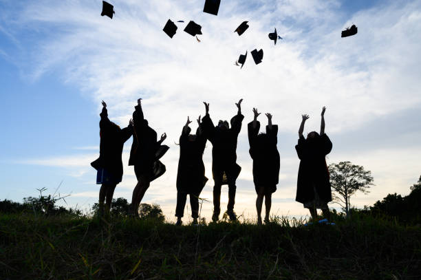 istock Silhouettes of students Celebration Education Graduation Student Success Learning Concept ceremony at university 1362815546