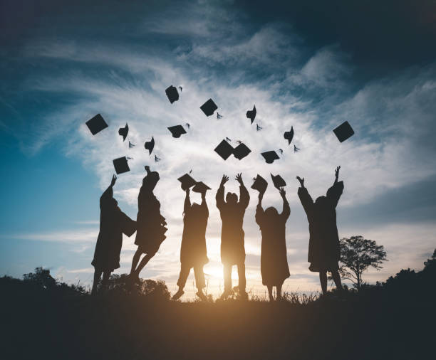 istock Silhouettes of students Celebration Education Graduation Student Success Learning Concept ceremony at university 1362815548
