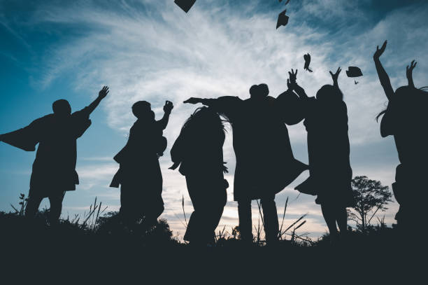 istock Silhouettes of students Celebration Education Graduation Student Success Learning Concept ceremony at university 1362815567