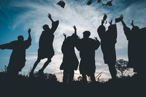 istock Silhouettes of students Celebration Education Graduation Student Success Learning Concept ceremony at university 1362815568