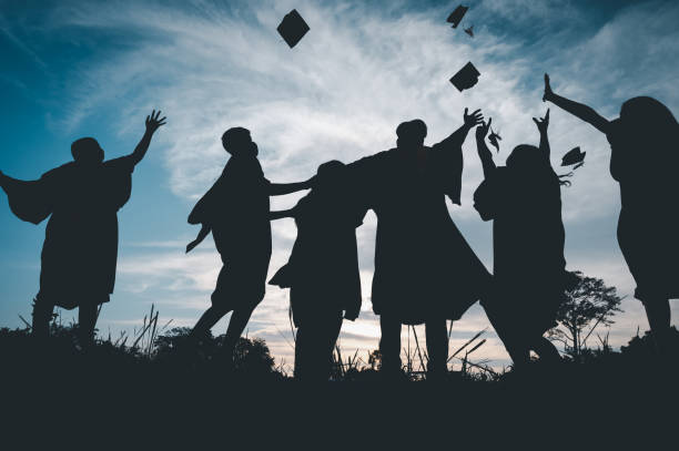 istock Silhouettes of students Celebration Education Graduation Student Success Learning Concept ceremony at university 1362815571