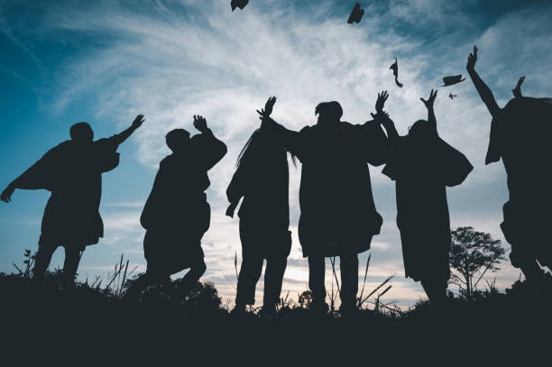 istock Silhouettes of students Celebration Education Graduation Student Success Learning Concept ceremony at university 1362815572