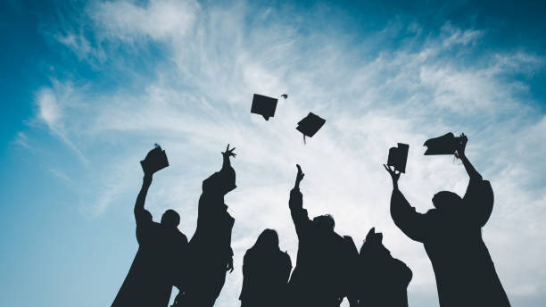 istock Silhouettes of students Celebration Education Graduation Student Success Learning Concept ceremony at university 1362815585