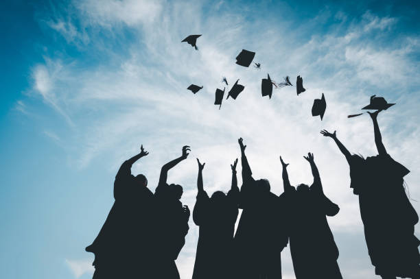 istock Silhouettes of students Celebration Education Graduation Student Success Learning Concept ceremony at university 1362815588