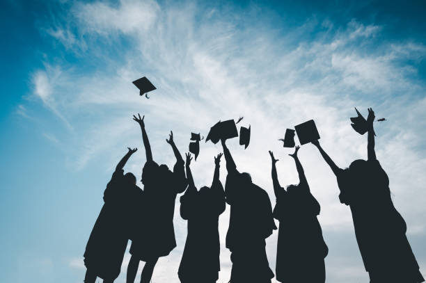 istock Silhouettes of students Celebration Education Graduation Student Success Learning Concept ceremony at university 1362815589