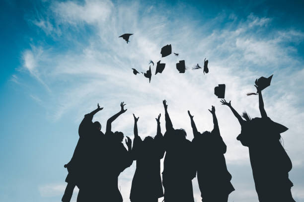 istock Silhouettes of students Celebration Education Graduation Student Success Learning Concept ceremony at university 1362815591