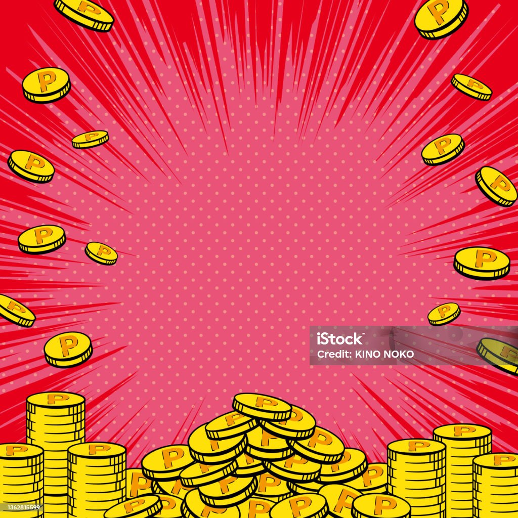 Comic Style Coin American Comic Book Style Design Of Coins Stock Illustration - Download ...