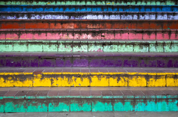 istock Colorful stairs backgrounds, abstract backgrounds 1362815803