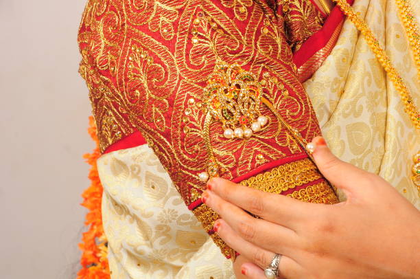 istock Wedding designer blouse close-up image 1362823690
