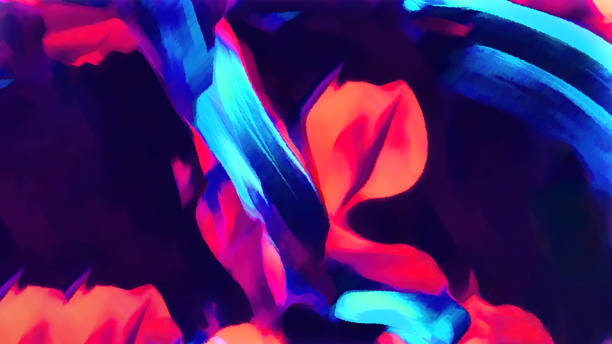 istock 3d rendering Curve Dynamic Fluid Liquid Wallpaper. Light Pastel Cold Color Colorful Swirl Gradient Mesh. Bright Pink Vivid Vibrant Smooth Surface. Blurred Water Multicolor Neon Sky Gradient Background 1362826771